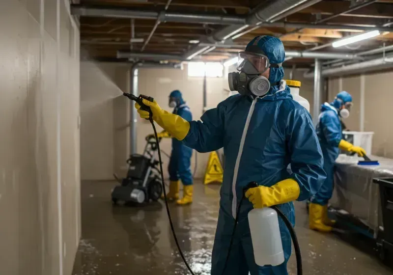 Basement Sanitization and Antimicrobial Treatment process in Essex County, NY